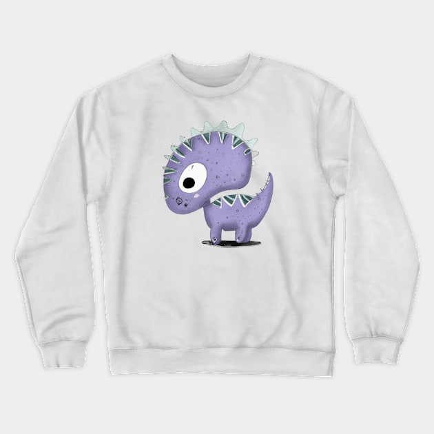 Cute Dinosaur Drawing Crewneck Sweatshirt by Play Zoo